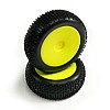 GT14B Neon Yellow Standard Pre-glued Front Tyres (2)