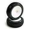 GT14B White Standard Pre-glued Front Tyres (2)