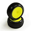 GT14B Neon Yellow Standard Pre-glued Rear Tyres (2)
