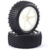 Stub' 1/10th Off-Road Buggy Pre-Mounted Front Tyres on 6 Spoke Wheels (2)
