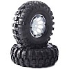Snake' 1.9" Crawler Tyres on Bead Protector Wheels (2) - Black