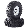 Snake' 1.9" Crawler Tyres on Scale Wheels (2) - Black