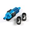 Advanced Fuel Filter With Mount & Fuel Tube Clips - Orange
