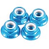 M4 Thin Low Profile Nyloc Nuts (4) Blue