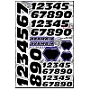 'Moto' Numbers Decal Set - Black