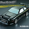 Nissan 180 Clear Bodyshell 190mm with Accessories