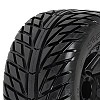 Street Fighter 2.8 (Traxxas Style Bead) Street Tires Mounted on Desperado Black Wheels Front