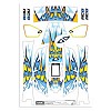 Team Associated RC8 'Hyper Flames ' Body Wrap - Blue