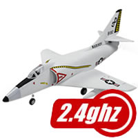 FMS&nbsp;A4 Skyhawk 64mm Ducted Fan Electric Foam RTF Jet with 2.4ghz Radio - Grey