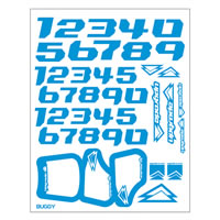 Upgrade&nbsp;Factory Number Kit - Buggy - Blue