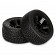 Proline&nbsp;Road Rage Street Tires Mounted on Desperado Black Wheels for 1:16 E-REVO