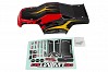 TEAM ASSOCIATED RIVAL MT10 V2 PAINTED BODYSHELL RED/YELLOW
