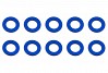 ASSOCIATED BALLSTUD WASHERS 5.5 x 0.5mm BLUE ALUMINIUM x10