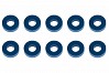 ASSOCIATED WASHERS 7.8 x 3.5 x 2.0mm BLUE ALUMINIUM (10)