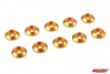 CORALLY ALUMINIUM WASHER FOR M3 FLAT HEAD SCREWS OD=8mm Gold (10pcs)