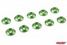 CORALLY ALUMINIUM WASHER FOR M3 FLAT HEAD SCREWS OD=8mm Green (10pcs)