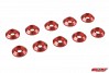 CORALLY ALUMINIUM WASHER FOR M3 FH SCREWS OD=8MM RED 10PCS
