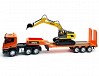 HUINA 9CH RC PLATFORM TRAILER & 6CH EXCAVATOR 2.4G SET 1:24