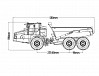 HUINA K960 HYDRAULIC KABOLITE 6x6 ALLOY ARTICULATED TRUCK