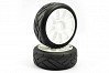 FASTRAX 1/8TH PREMOUNTED SLICK TYRES 'GRID IRON/10 SPOKE'