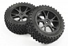 FASTRAX 1/10TH MOUNTED CUBOID BUGGY FRONT TYRES 10-SPOKE