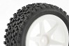 FASTRAX 1/10TH MOUNTED CUBOID BUGGY FRONT TYRES 6-SPOKE