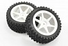FASTRAX 1/10TH MOUNTED CUBOID BUGGY FRONT TYRES 6-SPOKE