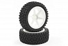 FASTRAX 1/10TH MOUNTED CUBOID BUGGY FRONT TYRES 6-SPOKE