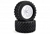 FASTRAX 1/10 MEGA-V TRUCK TYRE MOUNTED ON 12-SPOKE (12mm HEX)