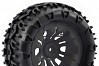 FASTRAX 1/10 KLAXON TRUCK TYRE MOUNTED ON 12-SPOKE (12mm HEX)