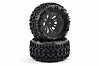 FASTRAX 1/10 KLAXON TRUCK TYRE MOUNTED ON 12-SPOKE (12mm HEX)