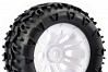 FASTRAX 1/10 KLAXON TRUCK TYRE MOUNTED ON 12-SPOKE (12mm HEX)