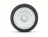FASTRAX 1/10TH RALLY ANGLE TYRE/WHEEL SET SILVER (4)
