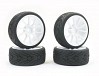 FASTRAX 1/10 STREET/TREAD TYRE 10SP WHITE WHEEL