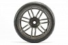 FASTRAX 1/10 STREET/TREAD TYRE 14SP GUN METAL WHEEL