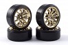Fastrax 1/10th Street Wheel/ Drift Tyres 10-Spoke Gold