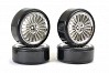 Fastrax 1/10th Street Wheel / Drift Tyres 20-Spoke Chrome