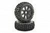 FASTRAX 1/8 ROCK BLOCK MOUNTED ON 8-SPOKE BLACK (PR)