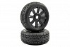 FASTRAX 1/8 EAGLE TREAD MOUNTED ON 8-SPOKE BLACK (PR)