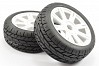 FASTRAX 1/8 EAGLE TREAD MOUNTED ON 8-SPOKE WHITE (PR)