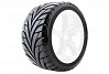 FASTRAX 1/8 TRUGGY EAGLE MTD ON 5-SPOKE WHITE 0 OFFSET(PR)