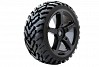 FASTRAX 1/8 TRUGGY ARROW MTD ON 5-SPOKE BLACK 0 OFFSET(PR)