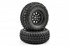 FASTRAX 1:10 CRAWLER SLINGER 1.9 MOUNTED SCALE WHEEL BLACK
