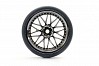 FASTRAX 1/10 (4) DRIFT D1 TYRE w/9MM 20-SPOKE WHEEL - BLACK CHROME