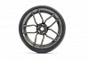 FASTRAX 1/10 (4) DRIFT D1 TYRE  w/3MM 10-SPOKE WHEEL- GRAPHITE