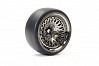 FASTRAX 1/10 (4) DRIFT D1 TYRE w/9MM CLASSIC WHEELS - BLACK CHROME