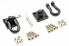 FASTRAX METAL BUMPER SHACKLES & MOUNTING BRACKET x2 (m2x6mm) BLACK