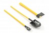 FASTRAX 3-PIECE PAINTED HAND TOOLS SHOVEL/AXE/PRY BAR