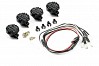 FASTRAX LIGHT SET w/LED,LENSES WIRE CONNECTOR 4PC - ROUND