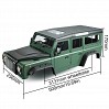 FASTRAX 1/10 RANGER XL HARDBODY & INTERIOR SET 313mm - GREEN